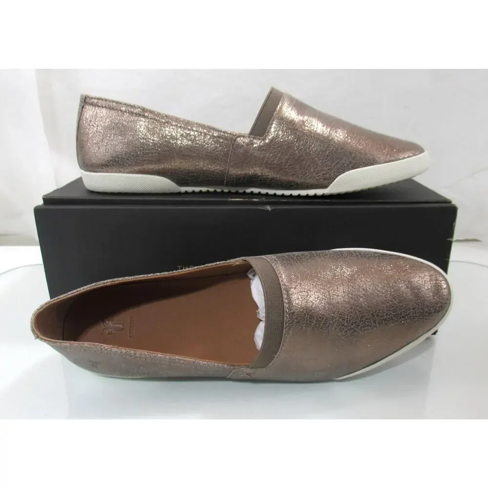 Women's Frye Melanie Slip On Flat Shoes Sneaker Pewter Size 9